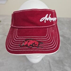 Vintage Starter Arkansas Razorbacks Visor Adjustable Maroon‎ NCAA Sportswear